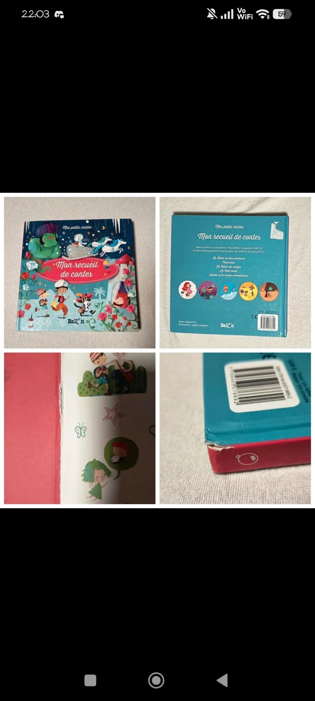 Livre Mon recueil de contes – Mes petits contes (Éditions Ballon)